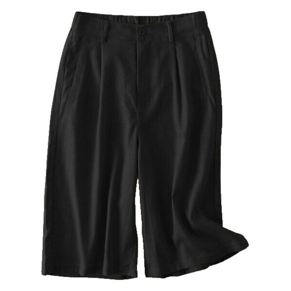E-RÃ©tro Black Elastic Waist Bermuda Shorts Size XXL